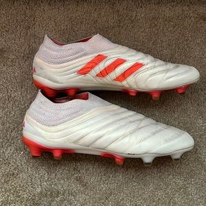 Adidas Copa 19+ Initiator Off White/ Solar Red 10.5 Mens